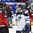 PLYMOUTH, MICHIGAN - APRIL 6: Canada's Jocelyne Larocque #3 and Finland's Jenni Hiirikoski #6 shake hands after Canada's 4-0 semifinal round win at the 2017 IIHF Ice Hockey Women's World Championship. (Photo by Matt Zambonin/HHOF-IIHF Images)

